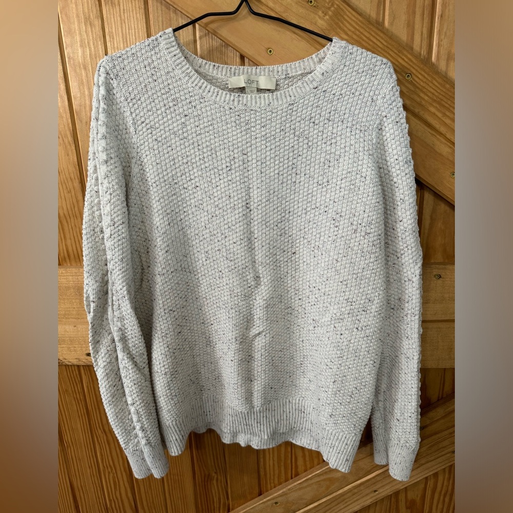 Loft crewneck textured sweater
